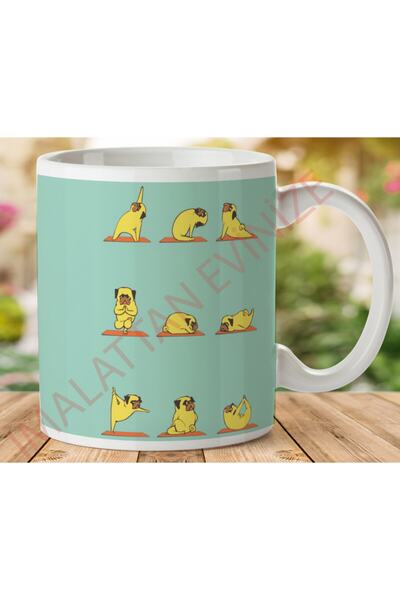 ART HEDİYE Sports Dogs Two Sided Printed Mug Cup