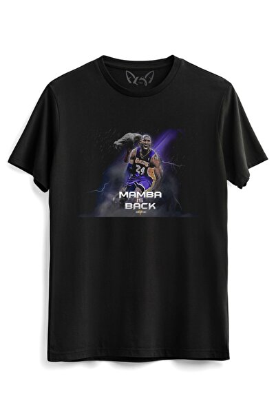 Alfa Tshirt K-bryant Tasarımlı Dijital Baskılı Siyah Tshirt