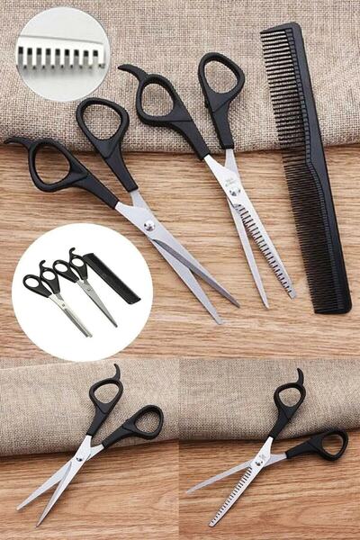 Genel Markalar Kuaför Berber Tıraş Seti Kuaför Makası Ara Makası Tarak Özel Set