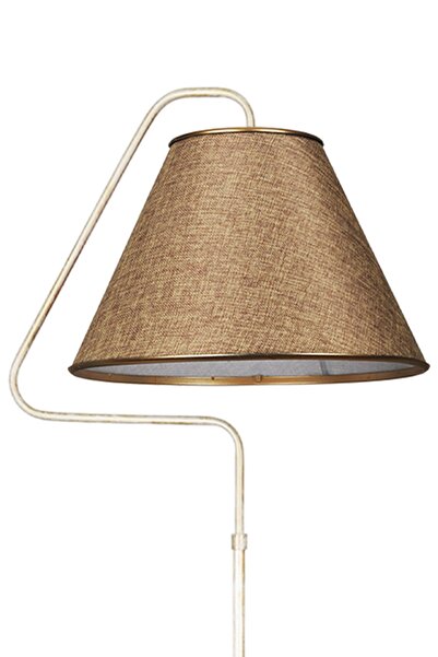 VENON Aydınlatma Lambader Gold Lena Üçgen Krem Sarı Patine (gold Çember) Kahverengi Şapka