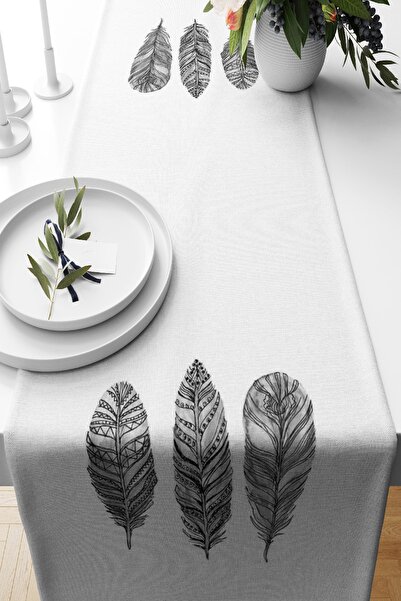 Nish & Royal Karakalem Tüy Desenli Dikital Baskılı Modern Özel Tasarım Süet R...