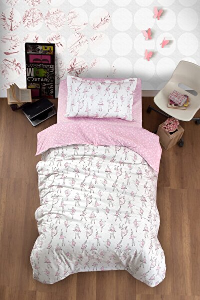 Nordqueen Σετ μονό βαμβακερό ροζ παπλωματοθήκη Ranforce