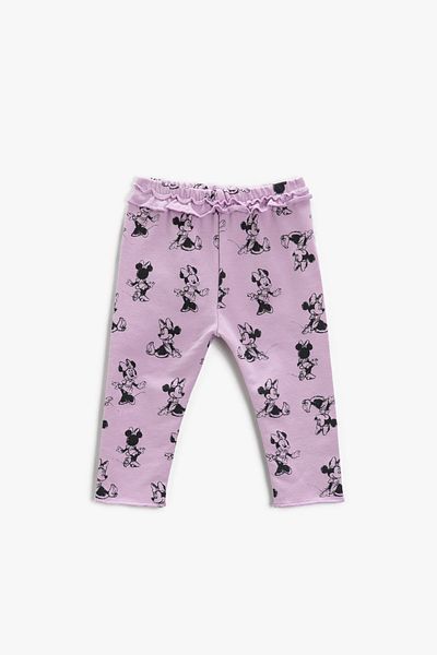 Koton Lila gemusterte Strumpfhose für Babys (Mädchen) 2KMG49698AK
