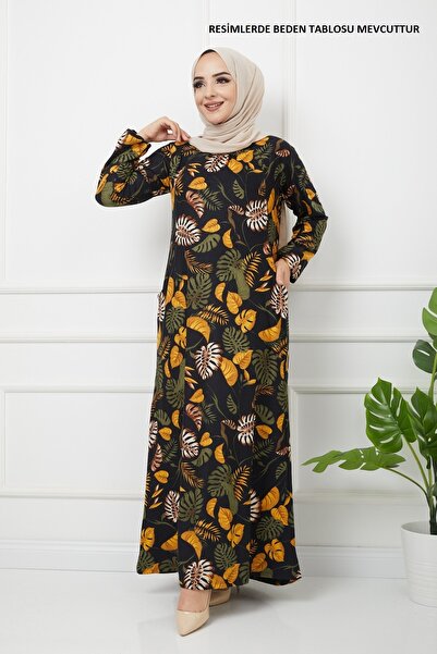 fistan فستان تيسيتور من القماش الشتوي بنمط الزهور