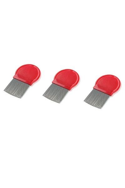Lionesse Lionesse 58 Lice Comb Metal Red X 3 Pieces
