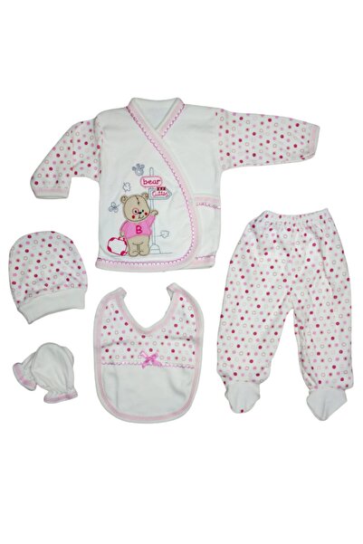 Hece Bebe Cute Teddy Bear 5 Piece Newborn Hospital Discharge Set