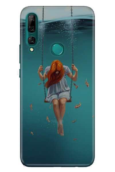 Cekuonline حافظة Y9 Prime 2019 مصنوعة من السيليكون الملون بتصميم Love Hurty