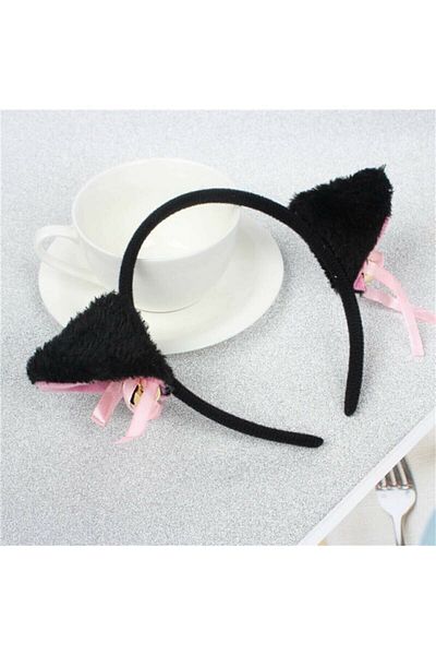 Köstebek Halloween Cosplay Anime Cat Ears Plush Crown