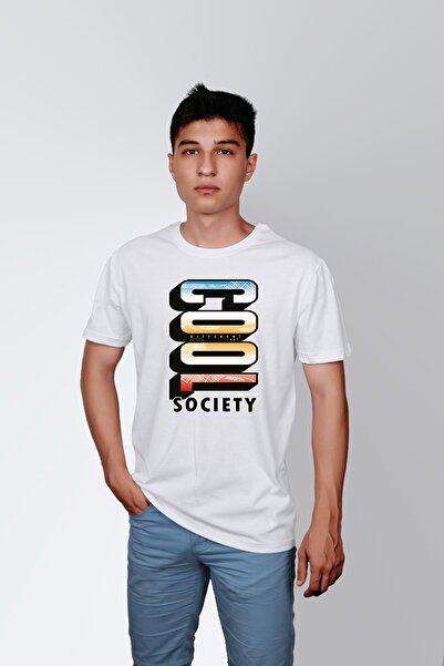 ErTaPassage Λευκό ανδρικό μπλουζάκι - Εκτύπωση με κείμενο κοινωνικής διάσκεψη...