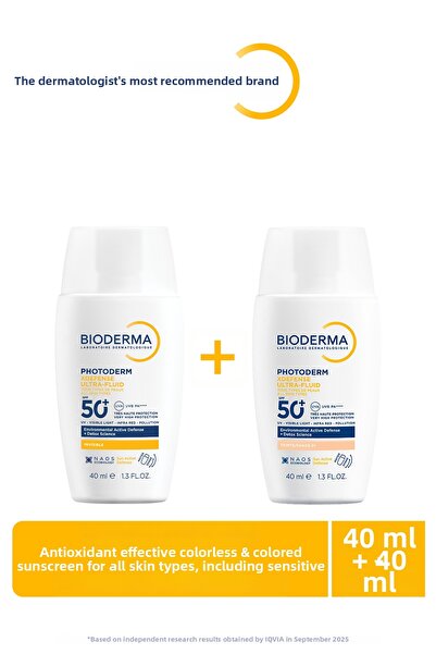 Bioderma All Skin Types Including Sensitive Photoderm Xdefense Antioxidant Effect Colorless & Tinted Sunscreen