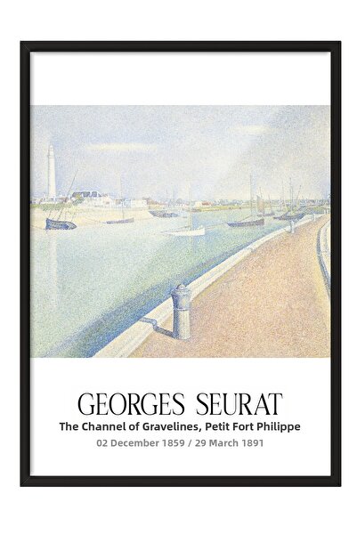 Postifull Georges Seurat, Painting with Black Frame, Art Series No:111917