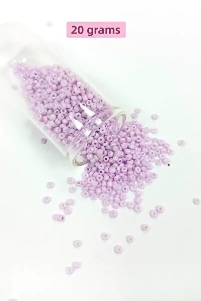 Mestore Bulk glass sand beads (11/0) 2 mm - 20 grams - light pink - bnc008