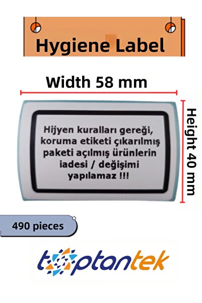 TOPTANTEK Hygiene Label Protection Tape Total 490 Pieces