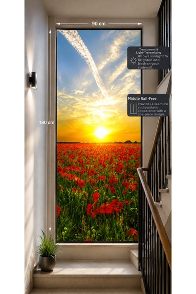 burawall Stained Glass Pattern Transparent Glass Film