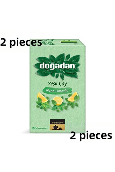 Doğadan شاي أخضر بالنعناع والليمون 20 كيس 2 قطعة X 3 حزم
