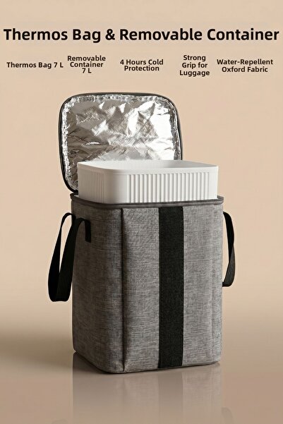 LE PARİS 7 Lt Velcro Yermal Bag & 7 Lt Removable Inner Bucket |   Water Repel...