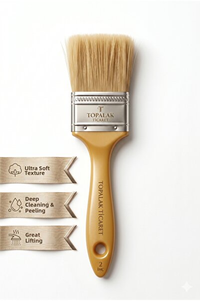 TOPALAKTİCARET Plastic Handle Cutting Brush No:2 Paint Brush Dust Brush Pastr...
