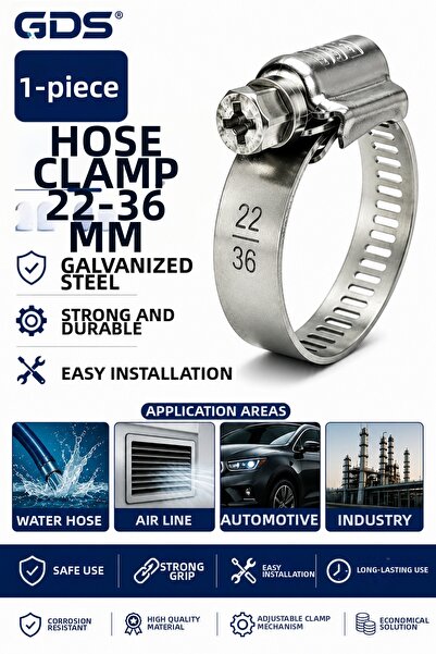 TORK Gds Hose Clamp 22-36 mm Galvanized Steel