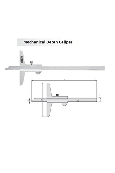 ACCUD 0-200mm Mechanical Depth Gauge