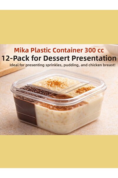ecenplast Mika Plastic Bowl 300 Cc – Spangle, 12-Pack for Milk Rice Pudding a...