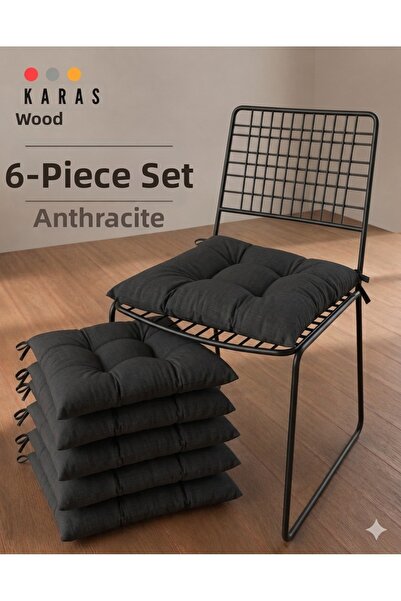 KARAS AHŞAP Tekstil Modern 6-Piece Chair Cushion Set - Cushion Set (40X40 cm)