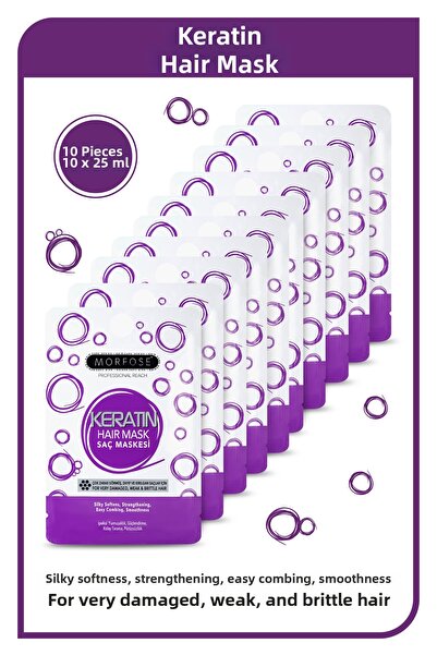 Morfose 25 ml Keratin Hair Mask - 10 Pieces