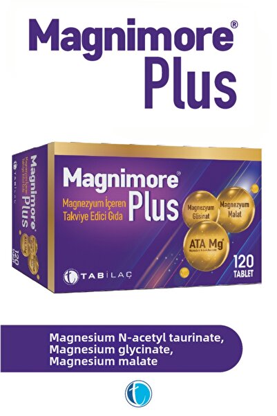 Magnimore بلس مغنيسيوم 120 قرص N-أسيتيل تورينات بيسجليسينات مالات