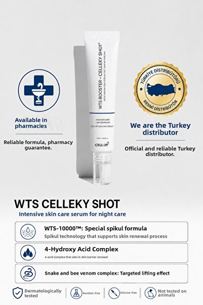 Cell:29 Wts Cellkey Shot Synergy Booster- 4-Pack Hydroxy Acid Set Intensive L...