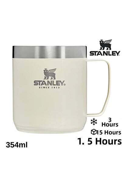 Stanley كوب ترمس كلاسيكي أسطوري سعة 0.35 لتر، زجاجة ماء بيج