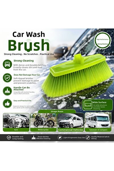 FALEYSA Professional Car Wash Brush Soft-Bristled Vehicle Cleaning Tool