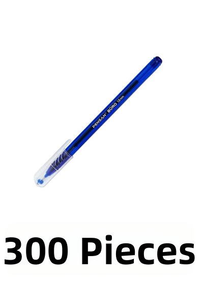 Pensan قلم مكتبي 300 قطعة، قلم حبر جاف 1 مم