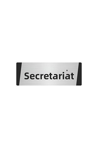 Özarslan Dizayn Secretariat Metal Warning Sign 5X20 cm Silver Color