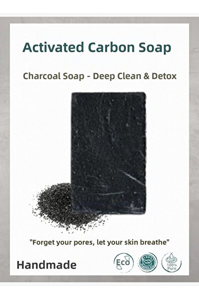 minia bahçe Lavender & Tea Tree Extract Activated Carbon Soap – Handmade & Na...