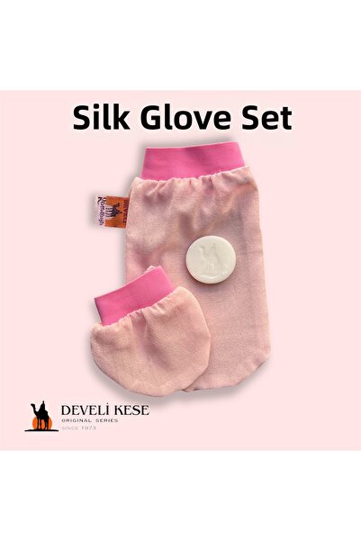 Develi Pouch Silk Pouch Set of 2 for Normal and Sensitive Skin (Pink) Women