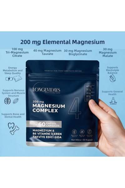 Longevidays Magnesium 4 Complex - 60 Capsules