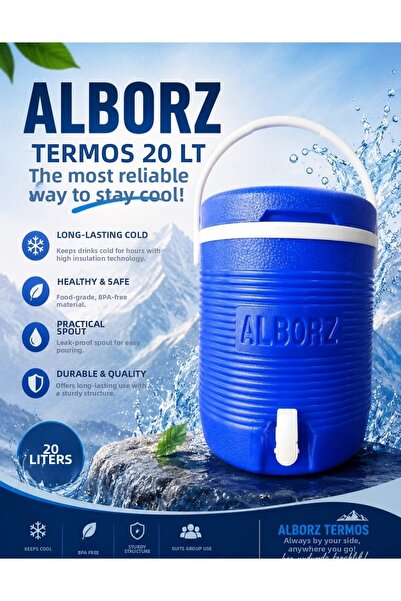 ALBORZ 20 L Plastic Water Thermos with Tap Portable Water Canister for Picnic...