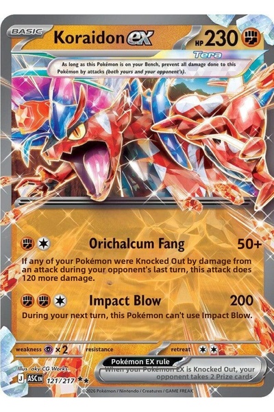 Pokemon TCG Koraidon Ex - Me: Ascended Heroes (Asc) Original Card