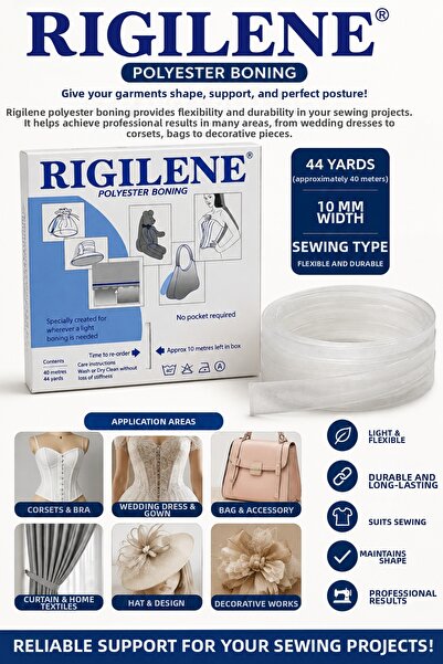 Massaltay Balene Rigilene 10 mm – 44 yarzi (40 metri) – Balene pentru rochii ...