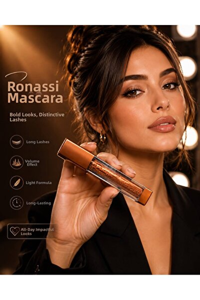 Generic Brand ماسكارا روناسي ذات اللون البرونزي المعدني لتكثيف وتطويل الرموش