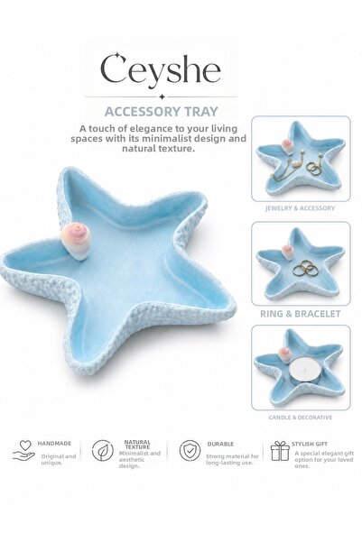 CeyShe Handmade Star Blue Accessory Container |   Jewelry Organizer |   Decor...
