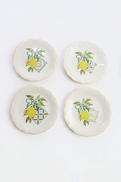 TRENDYOLMİLLA HOME Set de 4 piese din porțelan modelat în relief cu model de ...