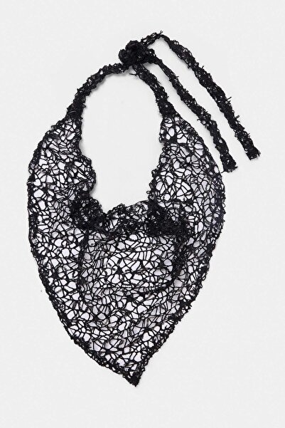TRENDYOL SHOES Black Sequined Hair/Waist Accessory Takss26Da00028