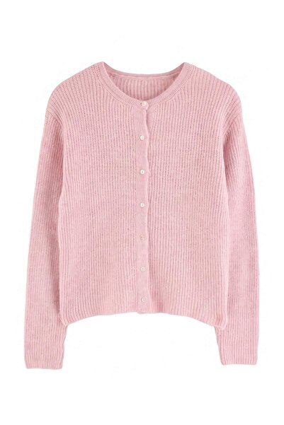 Trendyol Collection Wardrobe Essentials Pink Soft Crew Neck Knitwear Cardigan...