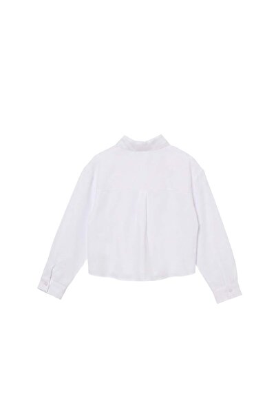 TRENDYOLKIDS Бяла дълга риза за момичета TKDAW27GO00002