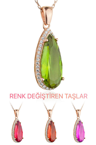 BY BARUN SİLVER Zultanit Kolye - Rose KL-0554