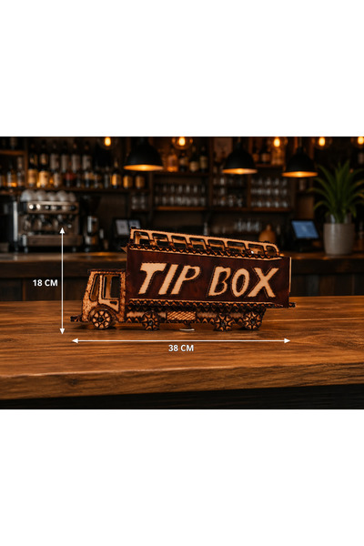 Asil Ahşap Hediyelik Ahşap Kamyon Tipbox ( Bahşiş kutusu )
