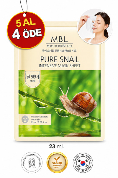 MBL Teresia MBL Pure Snail Intensive Mask Sheet – Salyangoz Özlü Elastikiyet ...