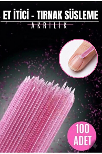 SEVRU Tırnak Et Itici, Epoksi Protez Tırnak Portakal Çubuğu Renkli 100 lü Set