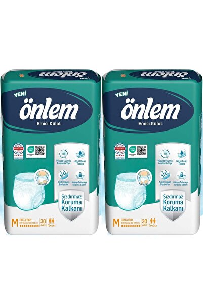 ÖNLEM Emici Külot Yetişkin Bezi M - Medium - Orta 60 Adet (2PK*30)