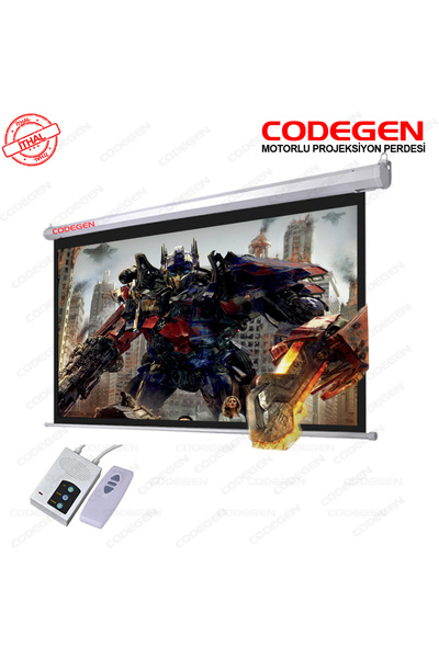 CODEGEN EX-24 240x200 cm Motorlu Elektrikli Uzaktan Kumandalı Projeksiyon Per...
